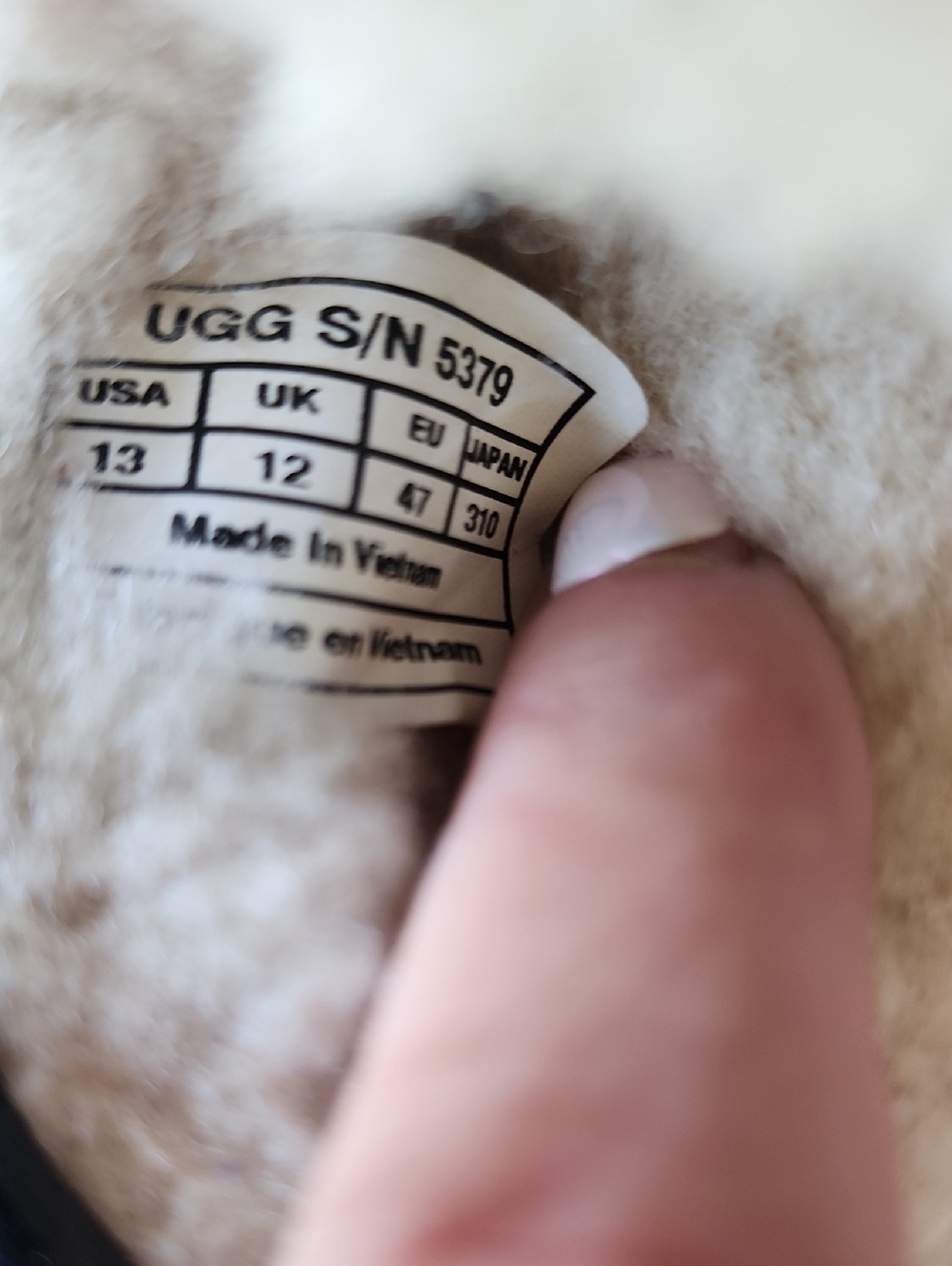 UGG Australia Men's Black Leather Shearling-Lined Slip-On Moccasin - Picture 5 of 17